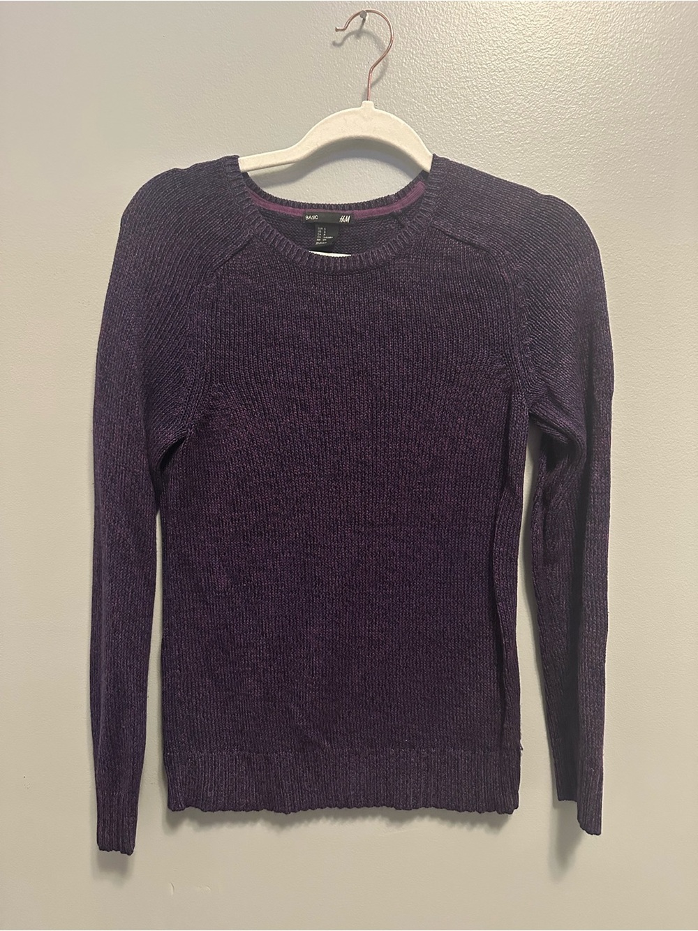 H&M Women's Deep Purple Crewneck Sweater